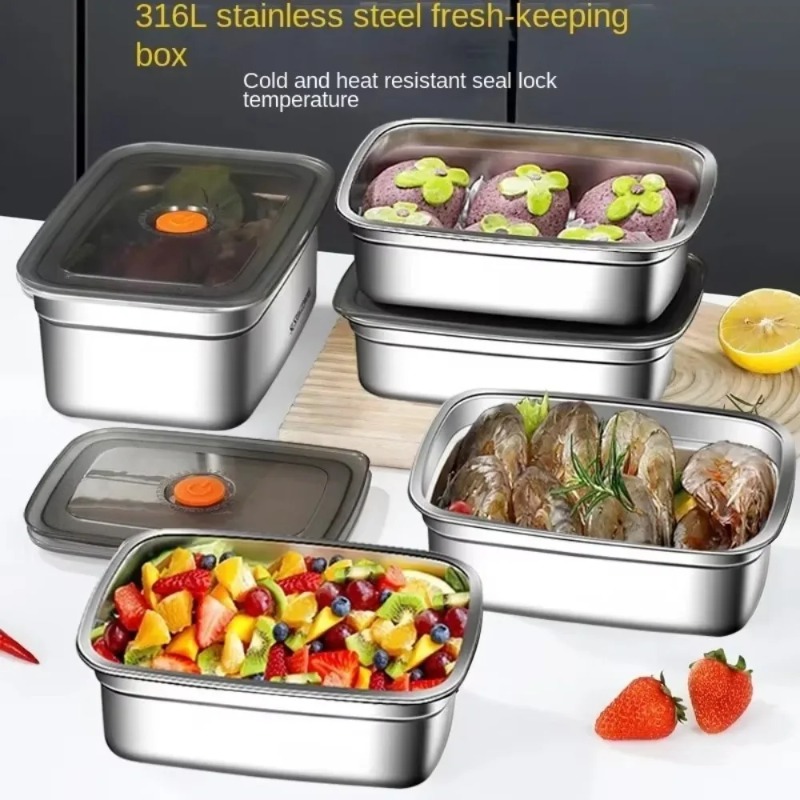 Meal Prep Lunch Boxes - Sızdırmaz Bento Öğle Yemeği Kutusu Paslanmaz