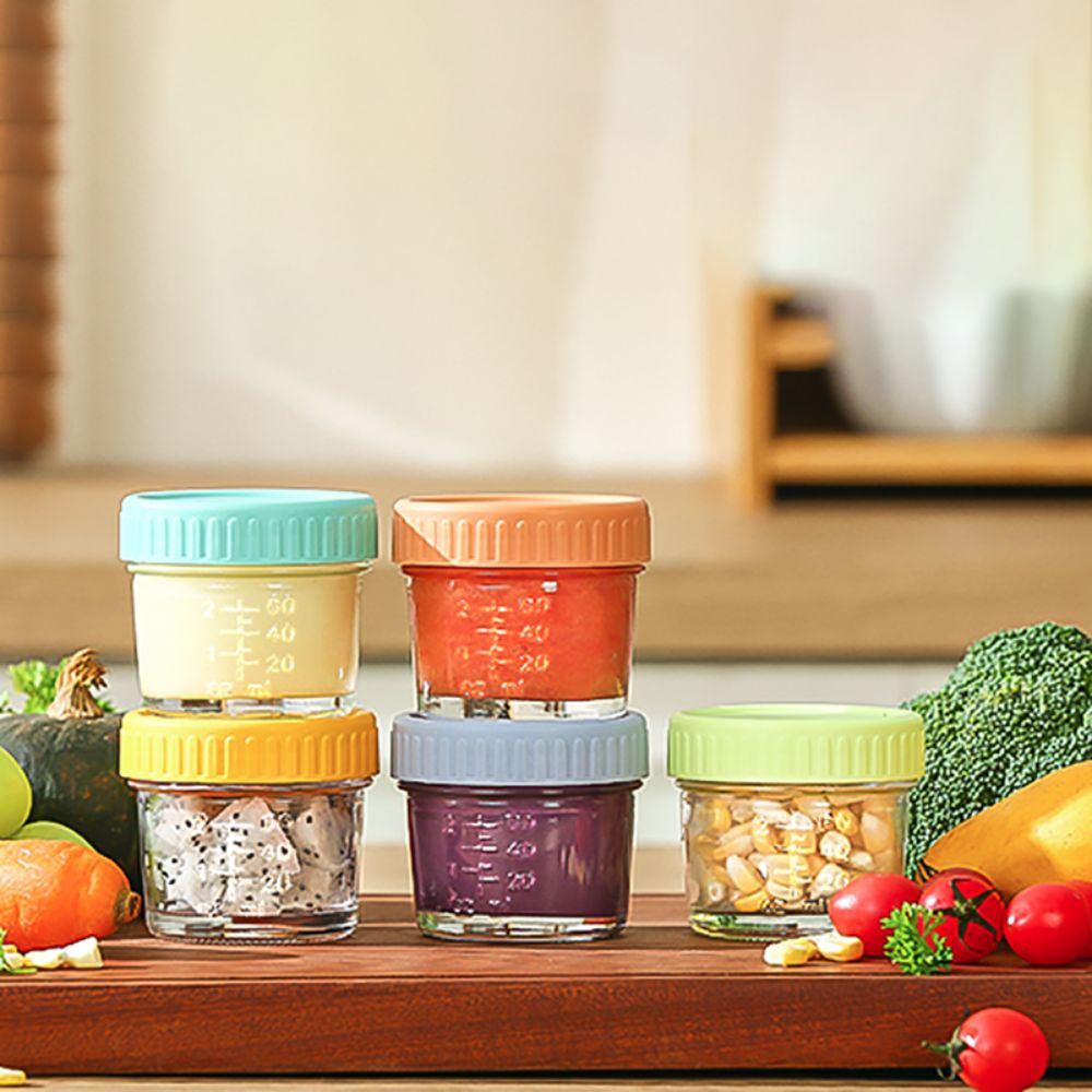 Salad Container Jar - 6 adet Mason Kavanoz Cam Bebek