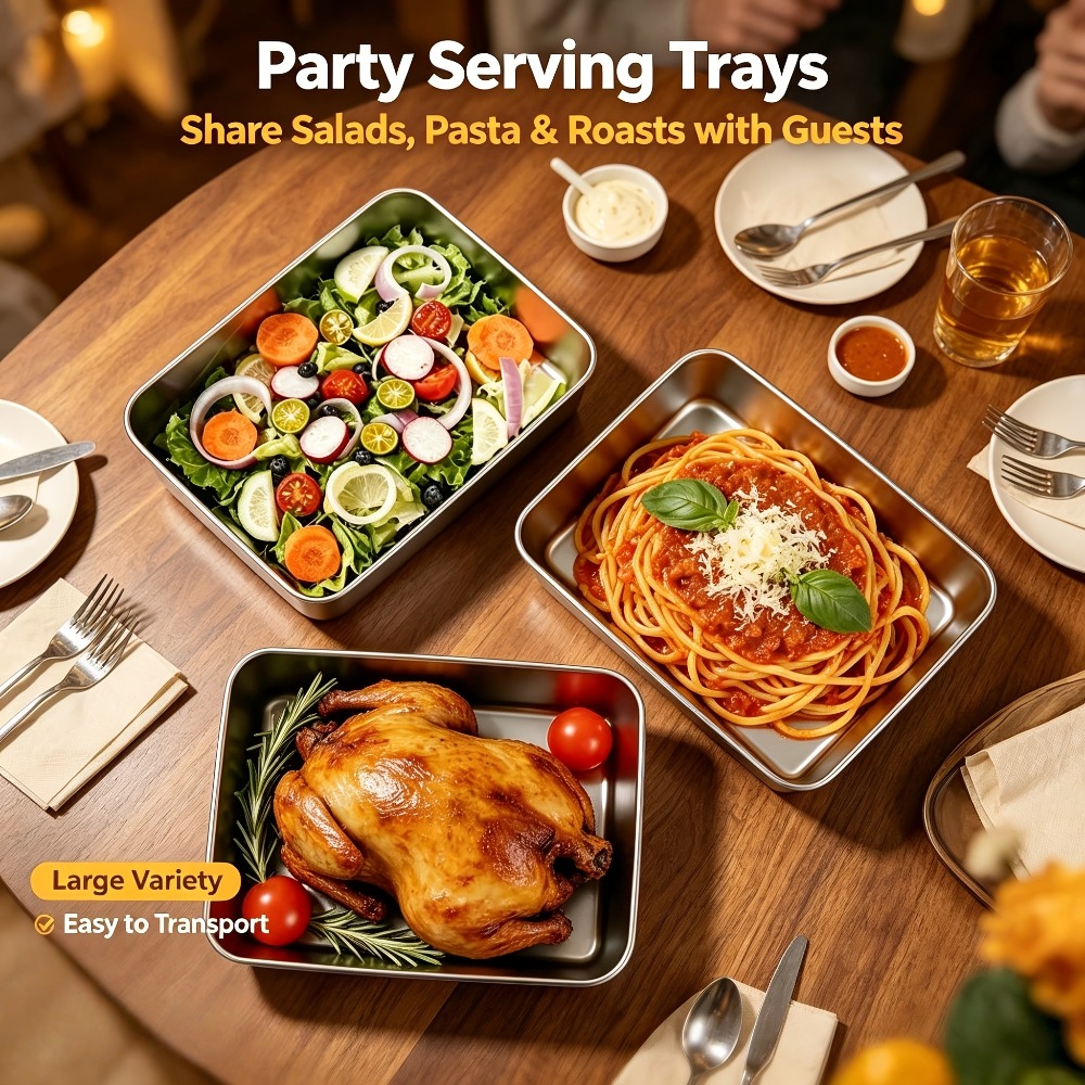 Meal Prep Menu - 6 adet paslanmaz çelik yiyecek saklama