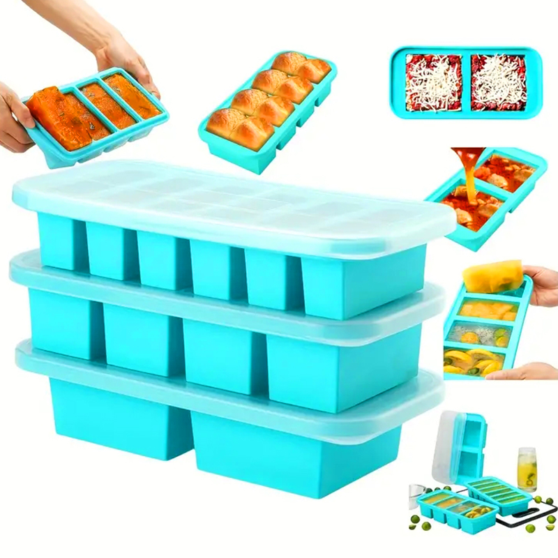 Meal Prep Menu - 2 veya 3 parçalı silikon dondurucu