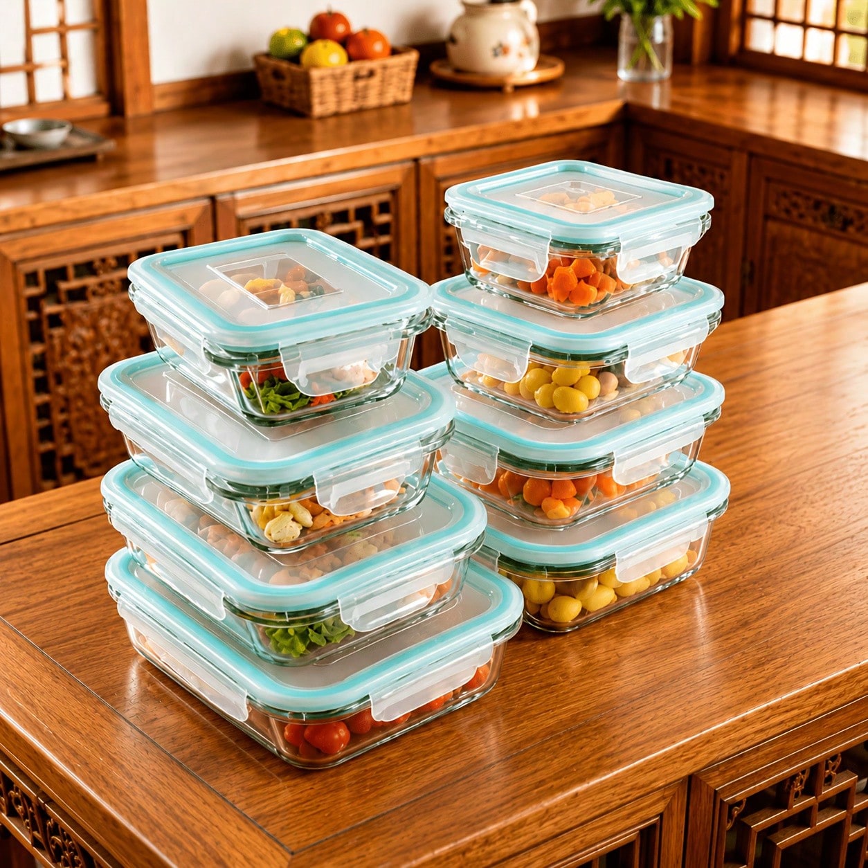 Meal Prep Oven Safe Containers - Cam Gıda Saklama Kapları Şık Modern