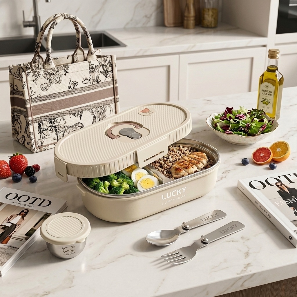 Meal Prep Lunch Boxes - Mikrodalgada kullanılabilir 304 paslanmaz çelik bento