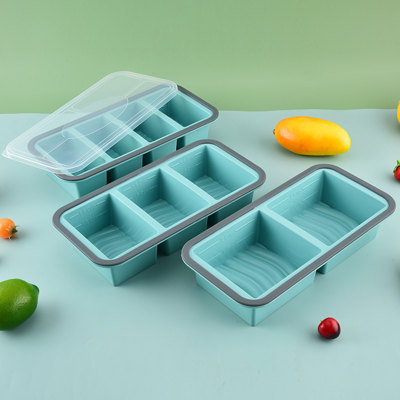 Meal Prep Menu - 1 adet Silikon Gıda Dondurucu Tepsisi