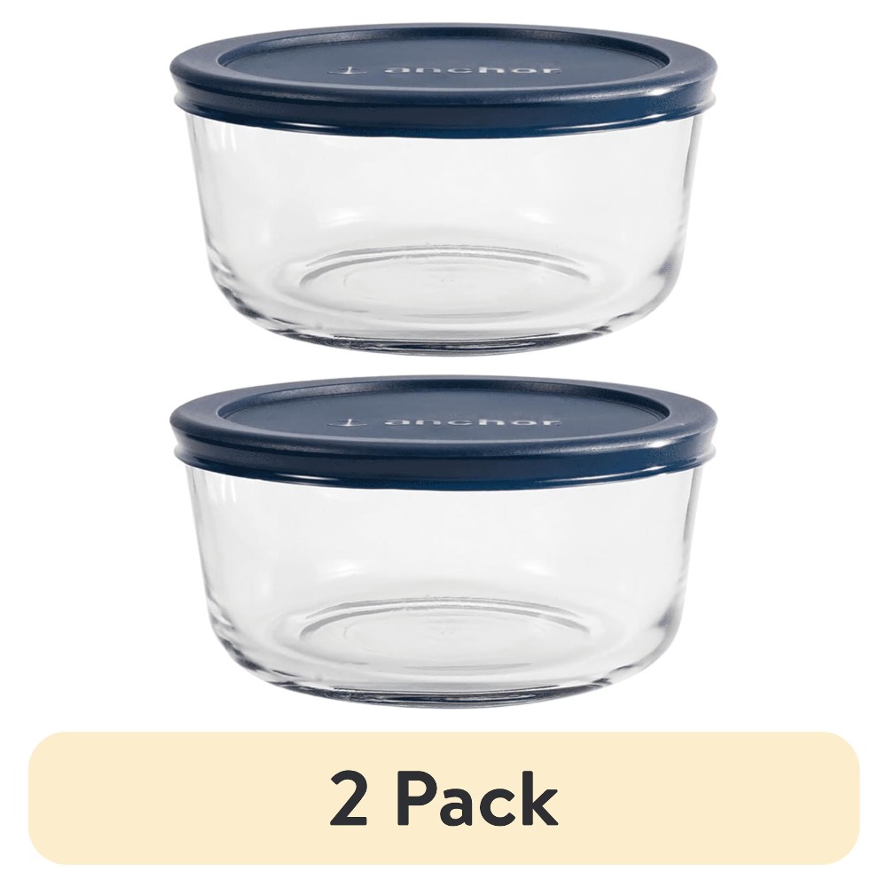 Meal Prep Oven Safe Containers - 2'li Paket Yuvarlak Cam Gıda Saklama