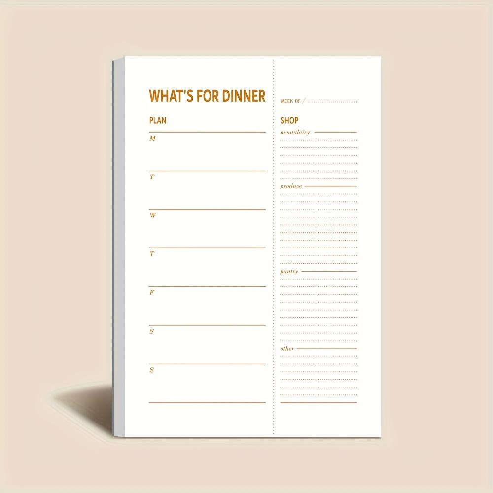 Meal Prep Menu - 1 adet Günlük Diyet Planı Defteri,