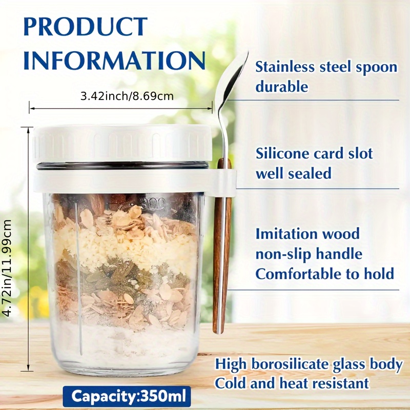 1 adet/2 adet Cam Yulaf Ezmesi - Salad Container Jar incelemesi ve fiyatı