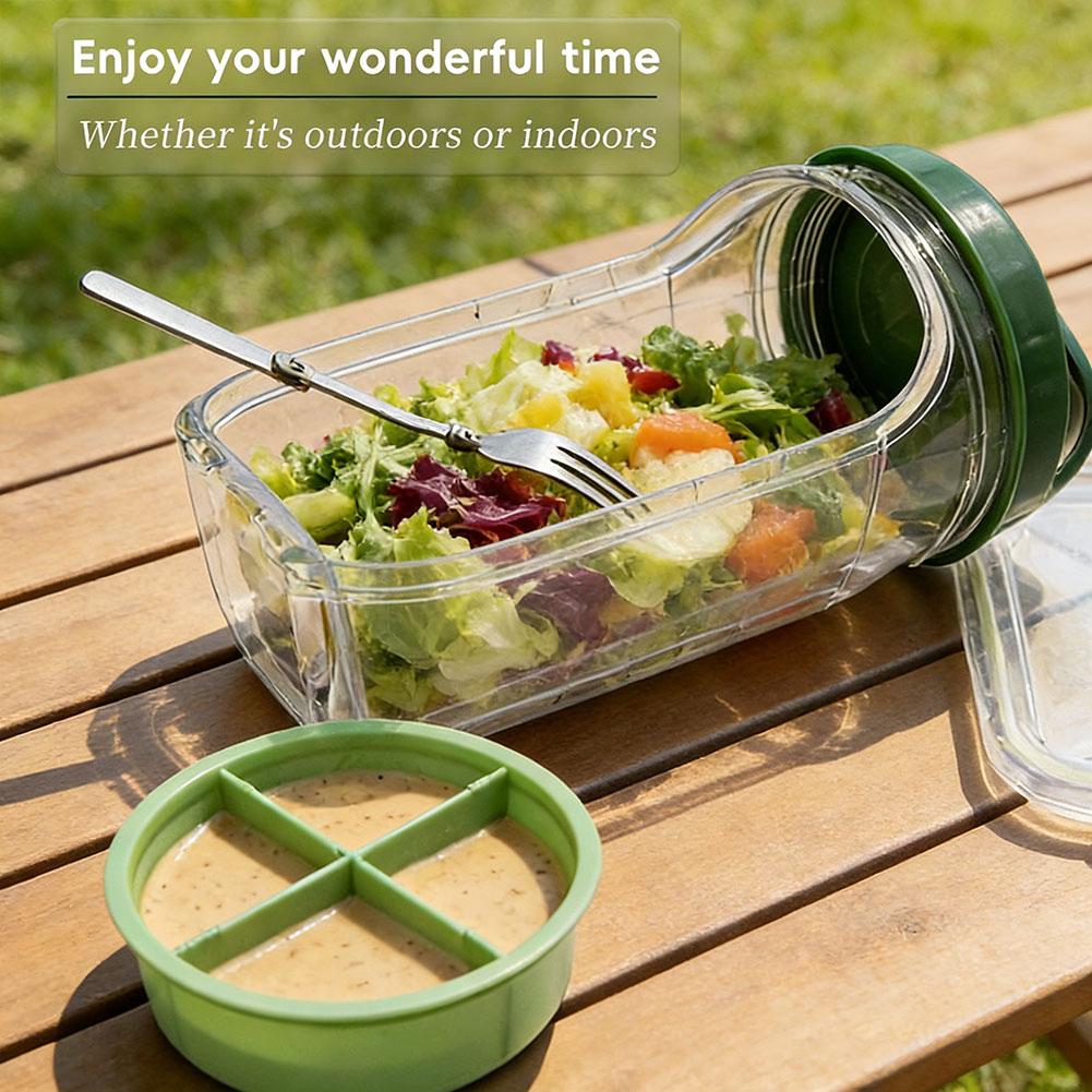 Taşınabilir Salata Kabı, Çatal - Salad Container Jar incelemesi ve fiyatı