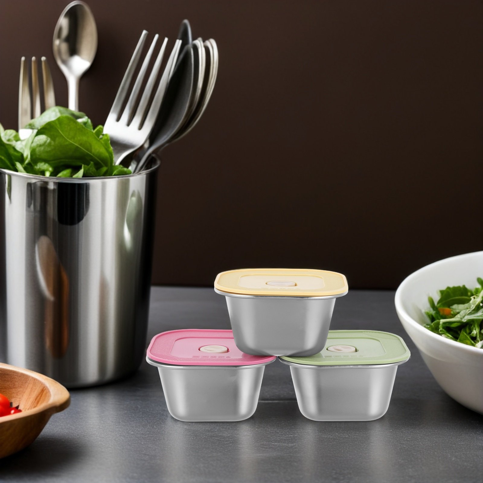 3 Adet Paslanmaz Çelik Atıştır - Meal Prep Lunch Boxes incelemesi ve fiyatı