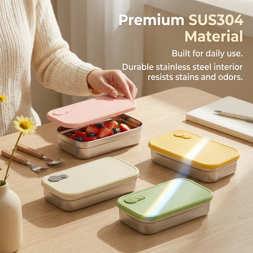Paslanmaz Çelik Bento Kutusu M - Meal Prep Lunch Boxes incelemesi ve fiyatı
