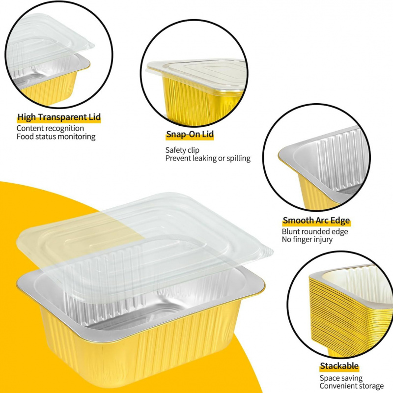 【20'li Paket 750ml Altın Kapla - Meal Prep Oven Safe Containers incelemesi ve fiyatı