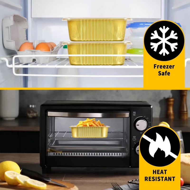【20'li Paket 750ml Altın Kapla - Meal Prep Oven Safe Containers incelemesi ve fiyatı