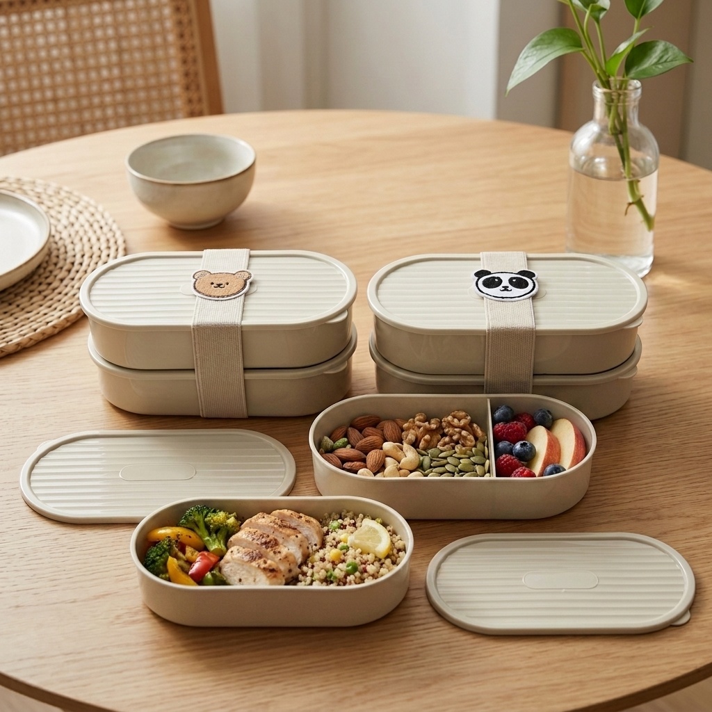 2 Adet/Set Çizgi Film Desenli  - Salad Container Jar incelemesi ve fiyatı