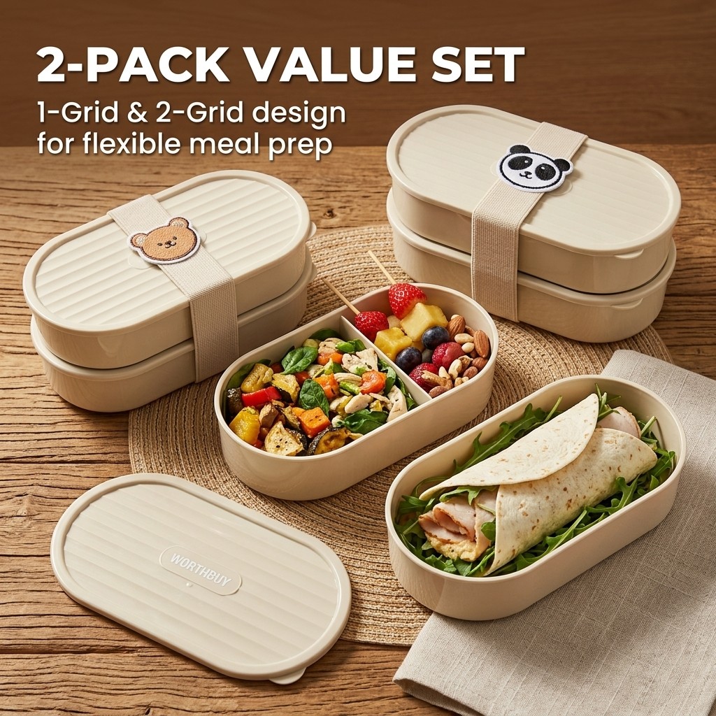 2 Adet/Set Çizgi Film Desenli  - Salad Container Jar incelemesi ve fiyatı