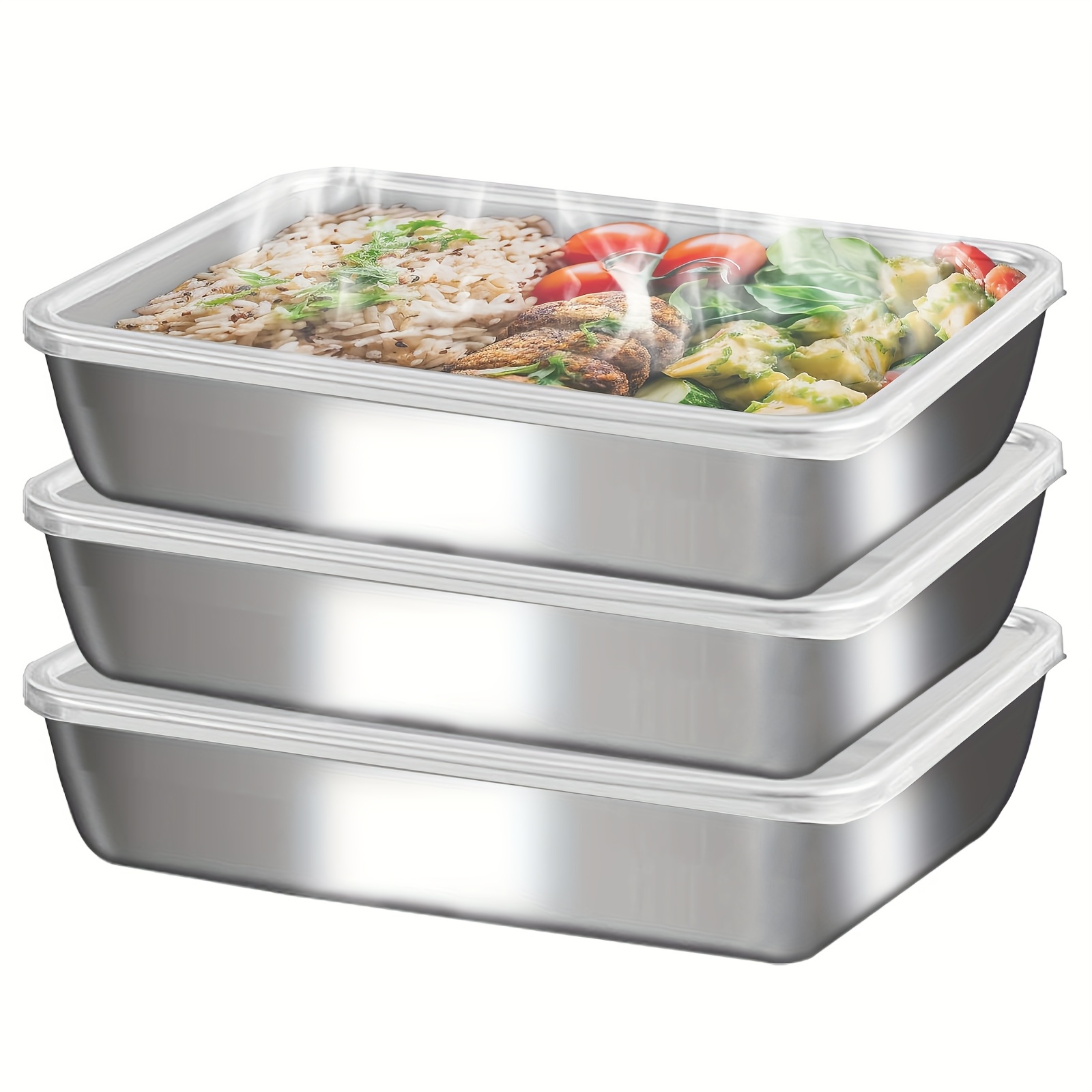3 adet Paslanmaz Çelik Gıda Sa - Meal Prep Lunch Boxes incelemesi ve fiyatı