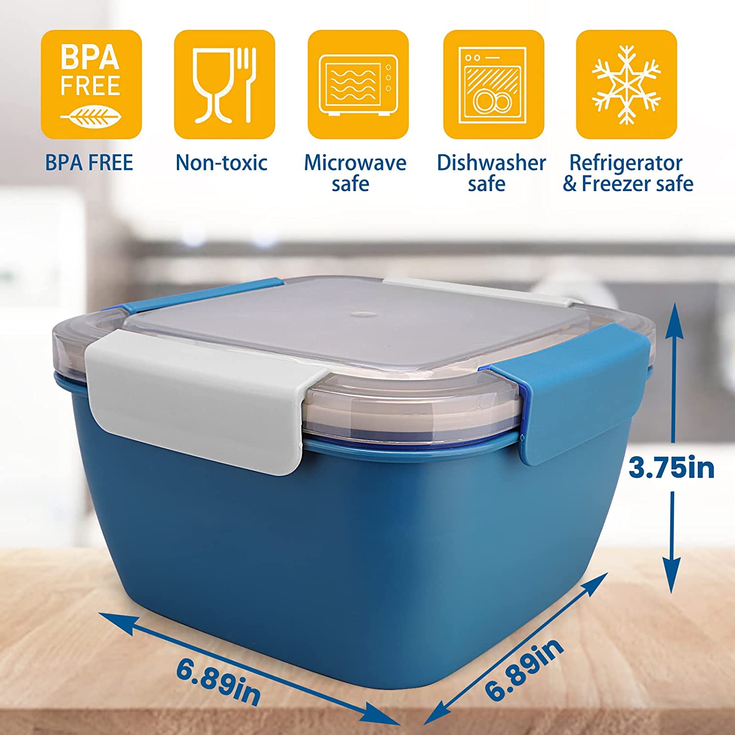 1100 ml/1500 ml Taşınabilir ye - Salad Container Jar incelemesi ve fiyatı