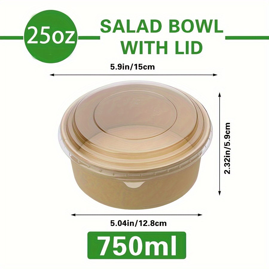 25Oz/750Ml 25/50'li Paket Kapa - Salad Container Jar incelemesi ve fiyatı